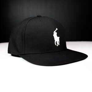 NWT Polo Ralph Lauren Big Pony Cap Black – Twill High Crown Ball Hat OS Unisex